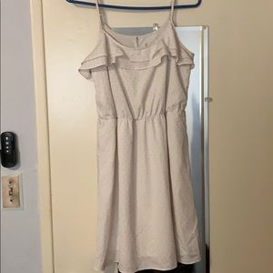 Off white/cream w/polka dotted Lauren Conrad dress